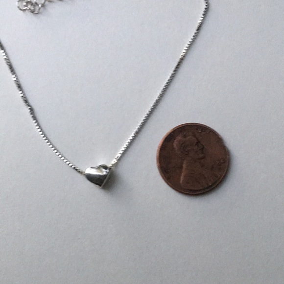 New! Sterling Silver Heart Pendant Necklace - Picture 5 of 8